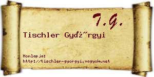 Tischler Györgyi névjegykártya